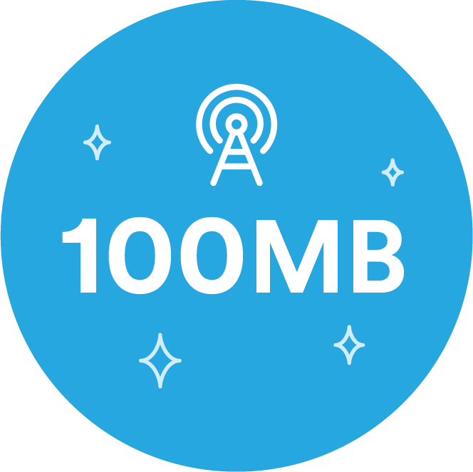 How much is 100MB of data?