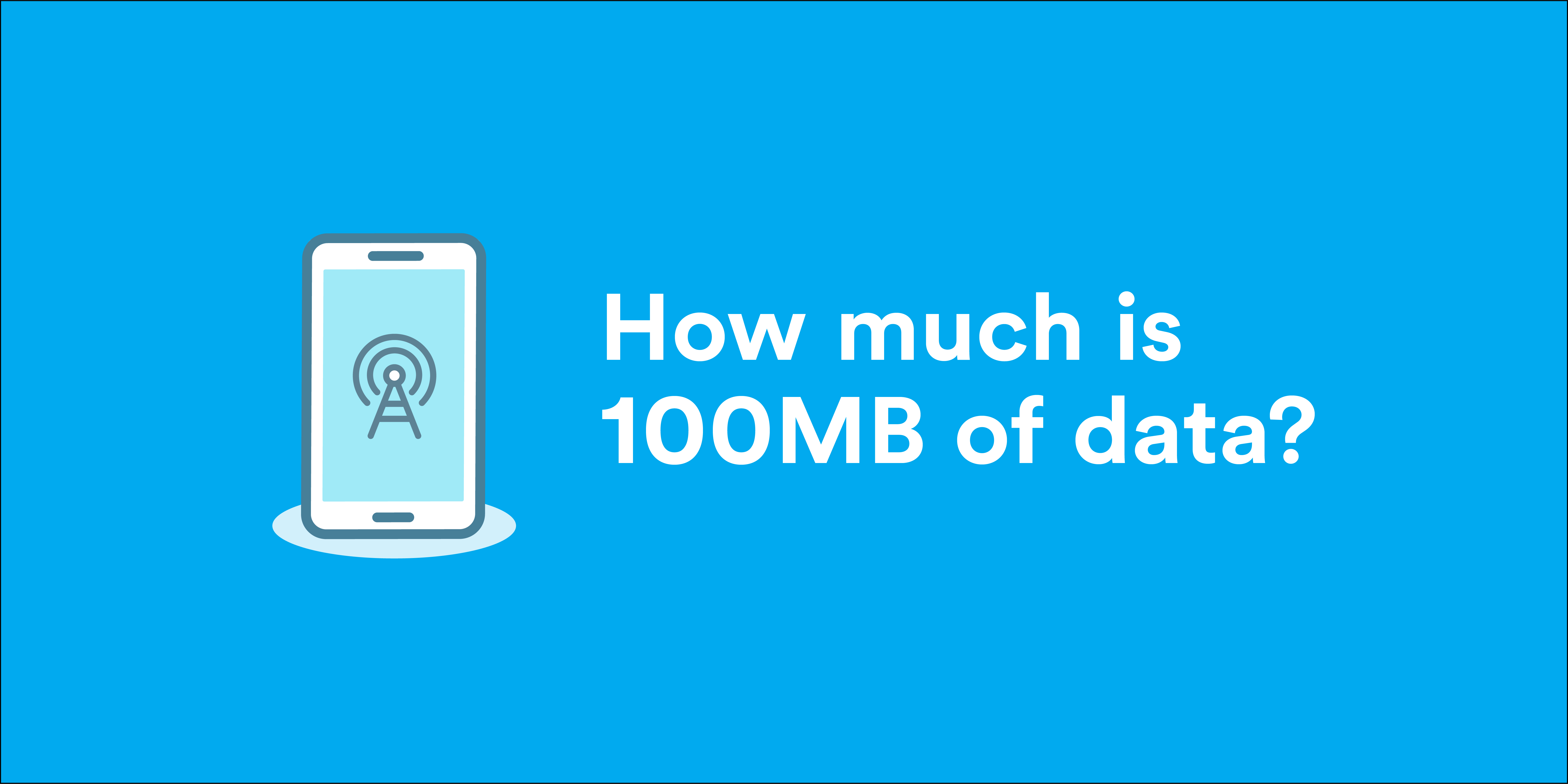 How much is 100MB of data?