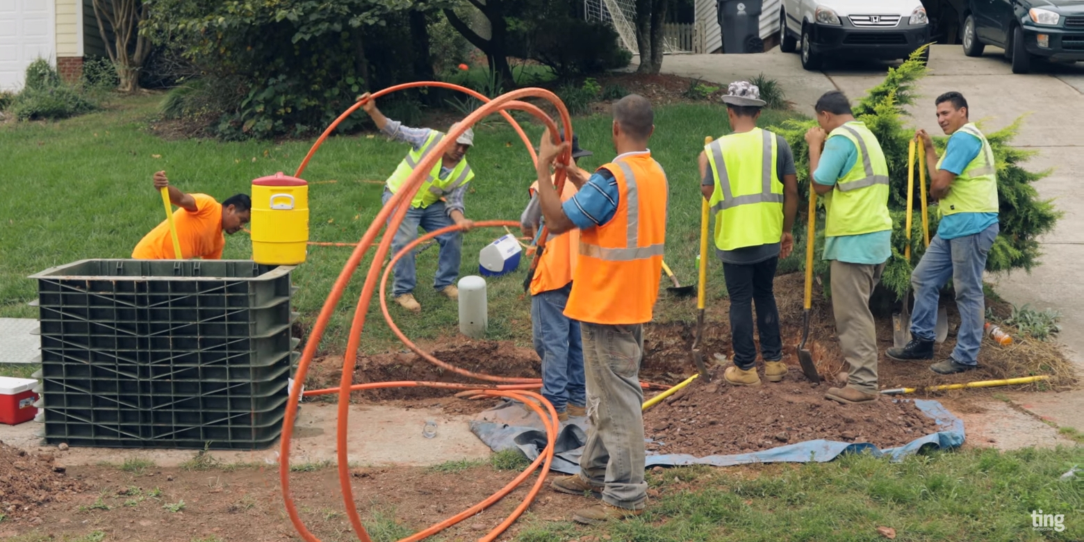 Ting fiber optic cable installation
