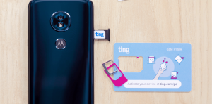 Switching from Sprint to Ting Mobile - An image of a Ting SIM card being inserted into a phone