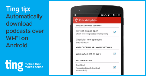 Download podcasts automatically - picture of Pocket Casts app